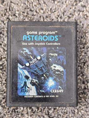 Atari Asteroids Game Program Cartridge CX2649 for Joystick Controllers